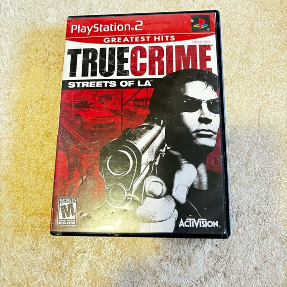 Red and Black True Crime Streets of LA Video Game for PlayStation 2